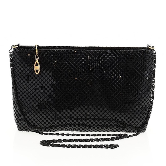 john weitz Handbags - John Weitz black metallic chain strap xbody bag